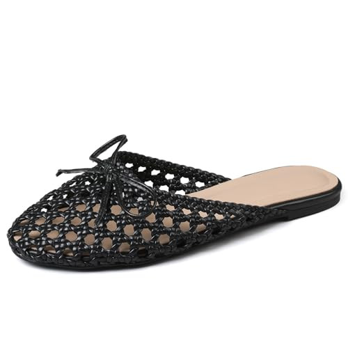 Women's Mesh Mules Breathable Slip-On Net Flats Lightweight Mesh Ballet Flats for Women for Casua... | Amazon (US)
