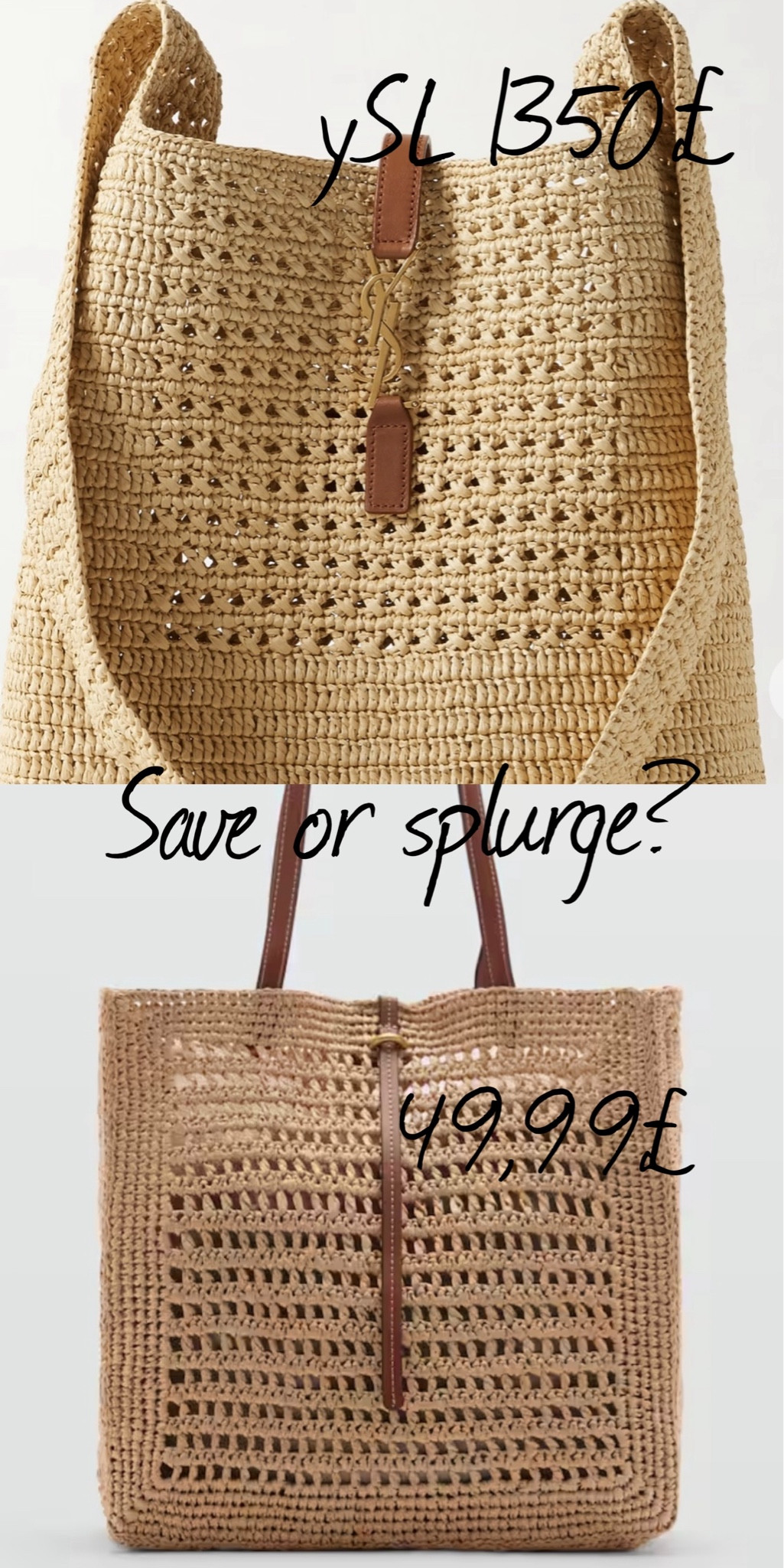 Ysl shopper, ysl bag, summer bags, basket bags, ysl dupe, designer basket bag, raffia bag, woven bag, tote bag 

#LTKstyletip #LTKfindsunder50 #LTKitbag