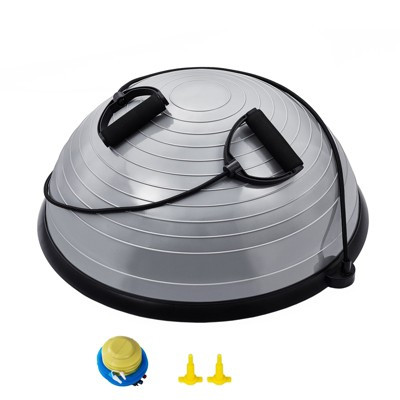 NAYSAYE Balance Trainer Stability Ball with Resistance Bands for Home Gym Full Body Strength and Core Workout, Gray, 25.59"*24.41"*3.94" | Target