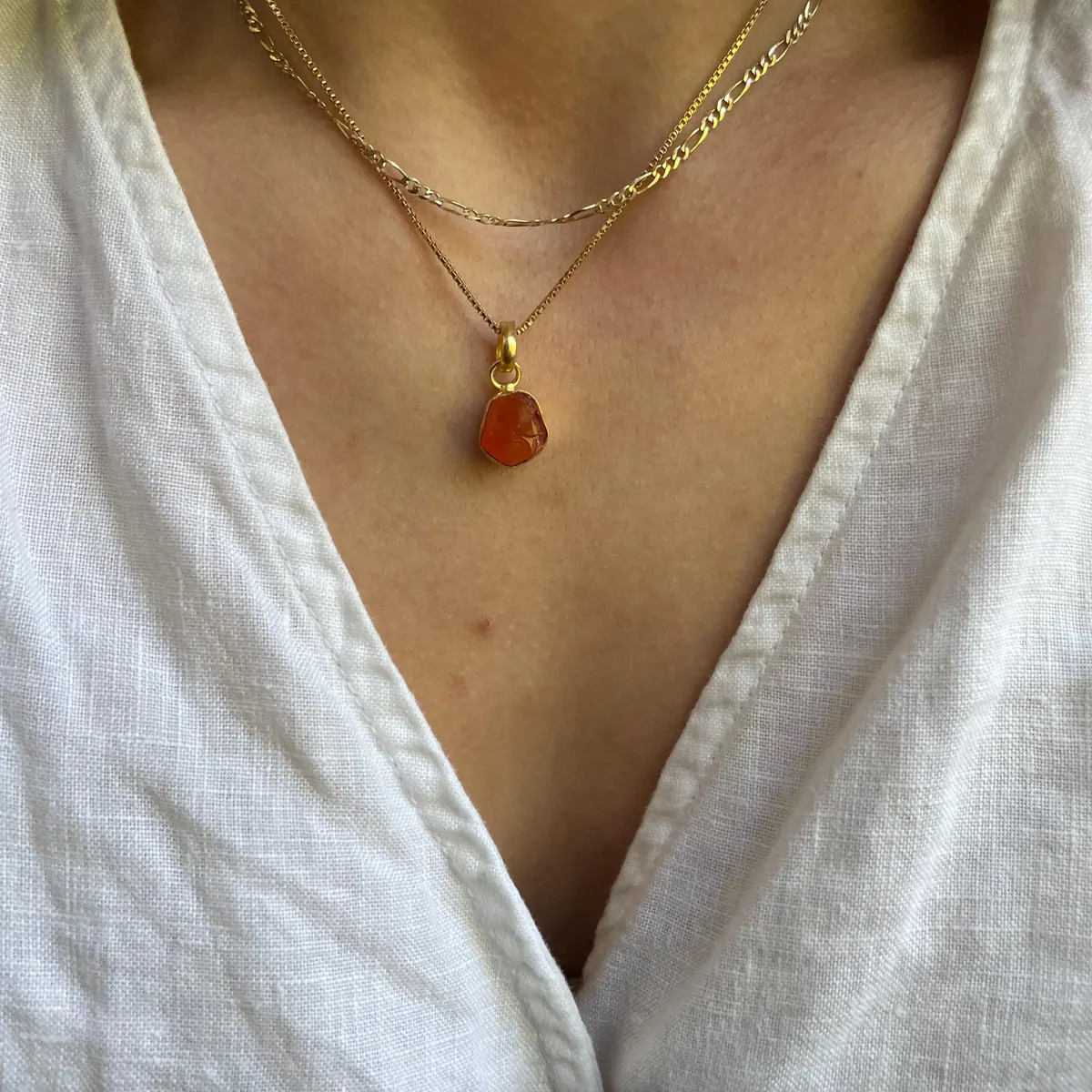 Carnelian Necklace, Carnelian Pendant Necklace,carnelian Jewelry,orange Crystal Necklace,raw Carn... | Etsy (US)