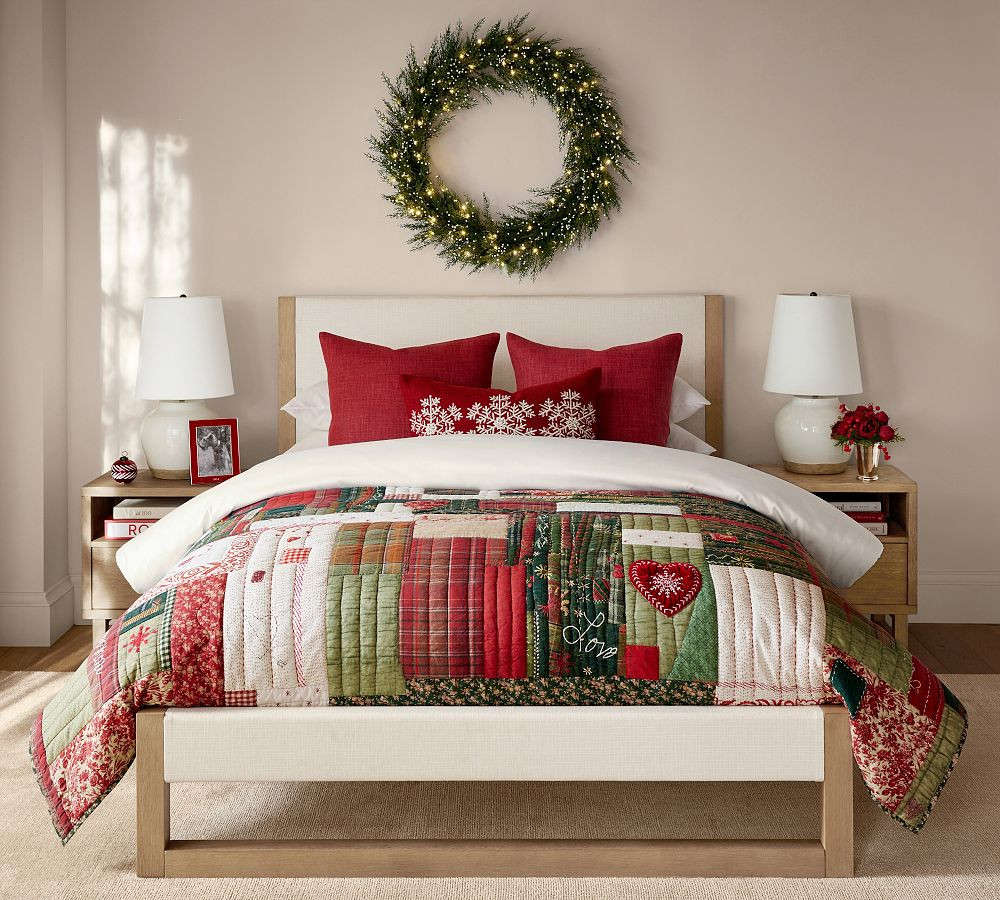 Holiday Love Patchwork Quilted Sham | Pottery Barn (US)