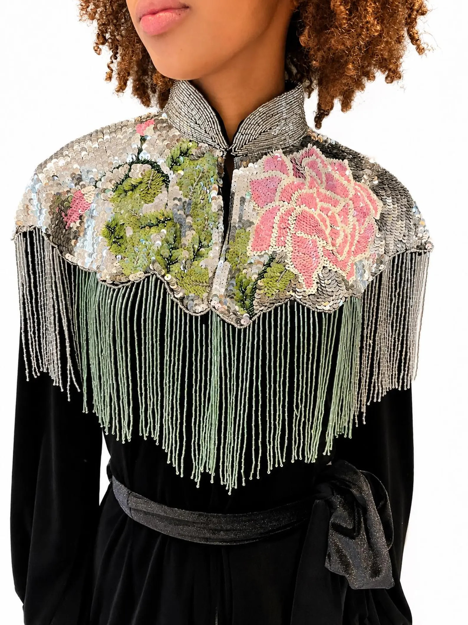 Rose Sequin Cape – Vintage-inspired Glam, Reversible, One Size - Etsy | Etsy (Global)
