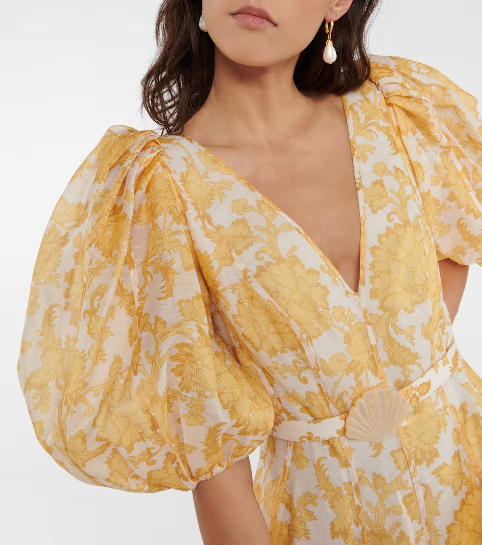 Postcard linen and silk midi dress | Mytheresa (US/CA)