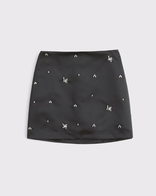 The A&F Scarlett Satin Mini Skort | Abercrombie & Fitch (US)