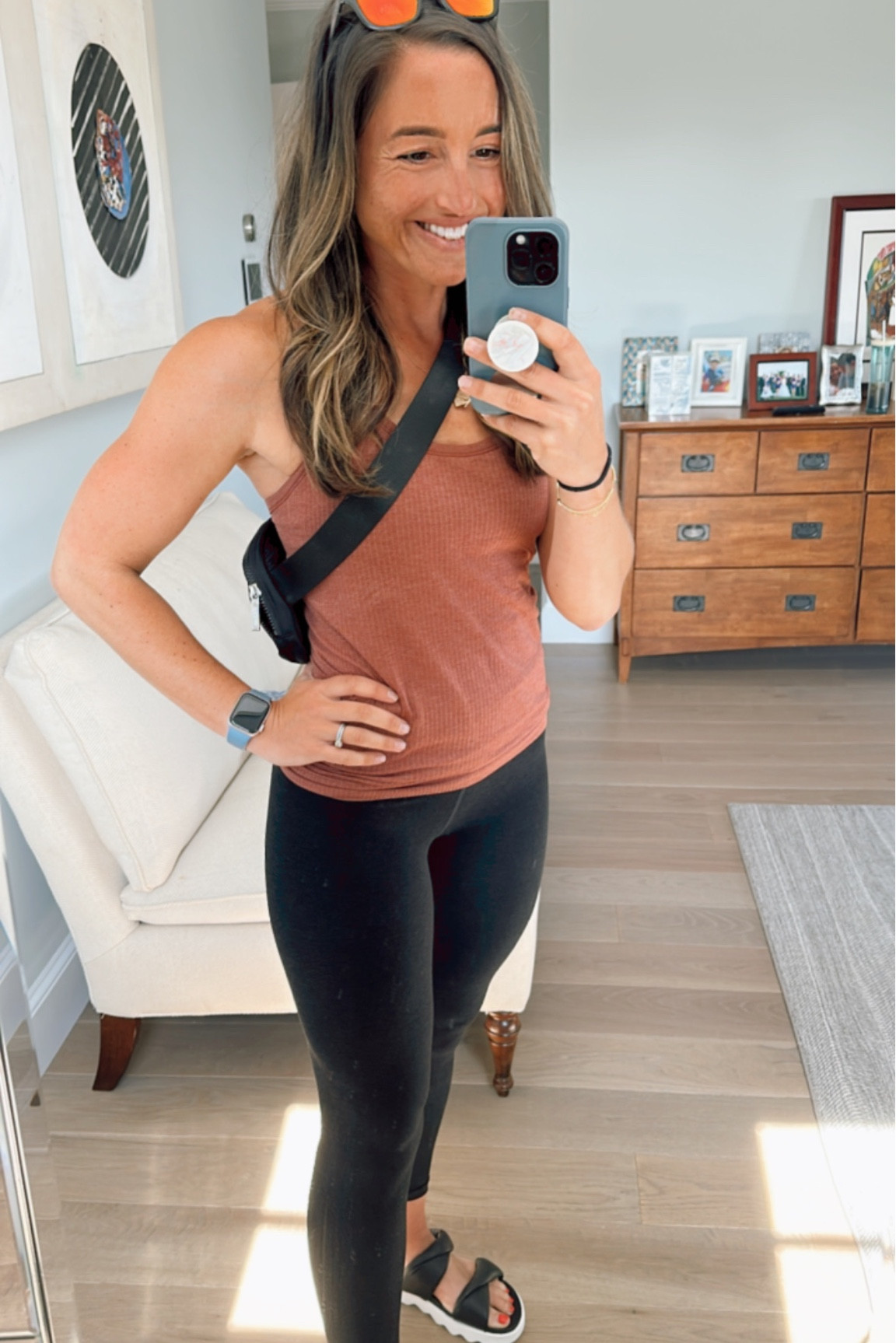 Out and about in some of my favorite pieces today! 

I love this too and these leggings because of how versatile they both are! I can workout in them, but can also wear them out and about with my kids or when I’m running errands. 

Vuori clean elevation leggings, vuori, lululemon, lululemon ebb to street tank, lululemon bag, lululemon belt bag, sorel, sorel sandals, sorel viibe twist slide sandals, black sandals, neutral sandals, Maui Jim, Maui Jim sunglasses, shore break sunglasses, women’s fitness clothes, activewear for women, workout clothing for women, athletic apparel for women, women’s gym wear, yoga clothes for women, running gear for women, sportswear for women, women’s athletic clothing, performance wear for women, women’s exercise apparel, fitness outfits for women, women’s workout gear, training clothes for women, women’s sports attire, gym attire for women, women’s active clothing, athleisure wear for women, women’s fitness fashion, women’s workout essentials, workout clothes, activewear, athleisure, performance apparel, fitness clothing, yoga attire, athletic gear, moisture wicking, breathable fabrics, stretchy materials, sustainable activewear, women’s activewear, workout leggings, performance tops, athletic tops, sports bras, training pants, outdoor exercise clothing 

#LTKfit #LTKcurves #LTKunder100