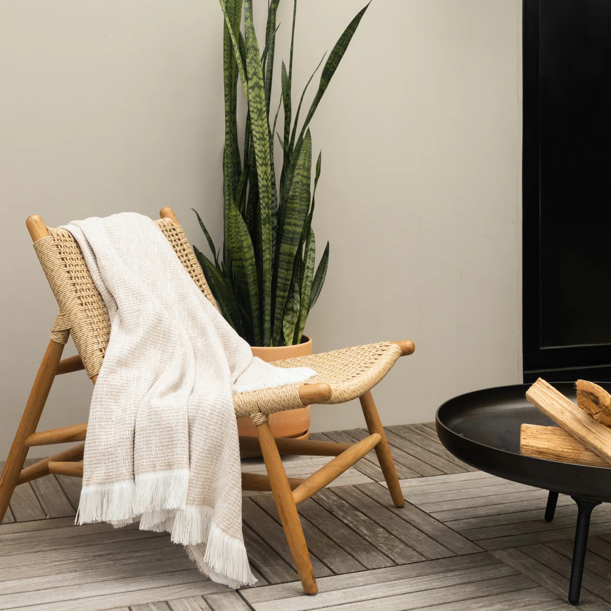 Sunbrella Wylene Indoor/Outdoor Performance Throw Blanket | Wayfair North America