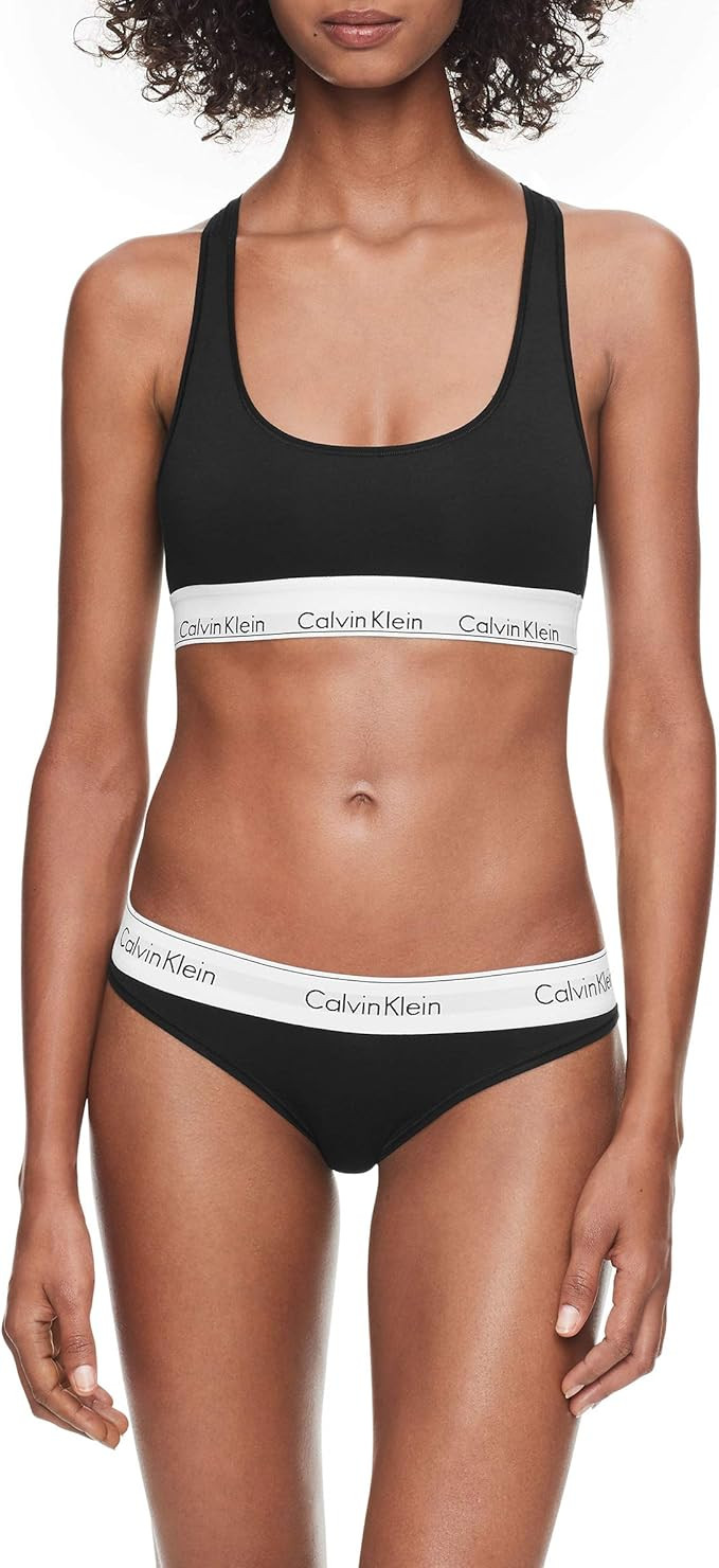 Calvin Klein Women's Modern Cotton Bralette and Bikini Set | Amazon (US)