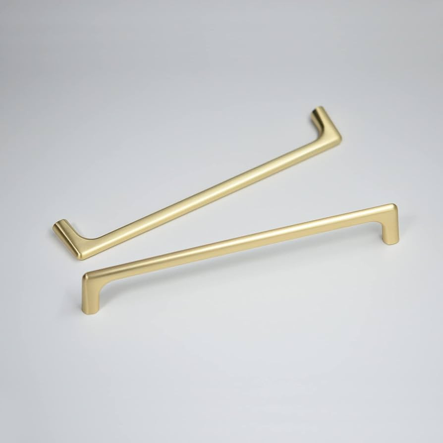 LECHYN 10 Pack 7-1/2 Inch(192mm) Solid Brushed Gold Kitchen Cabinet Hardware Handles, Modern Kitc... | Amazon (US)