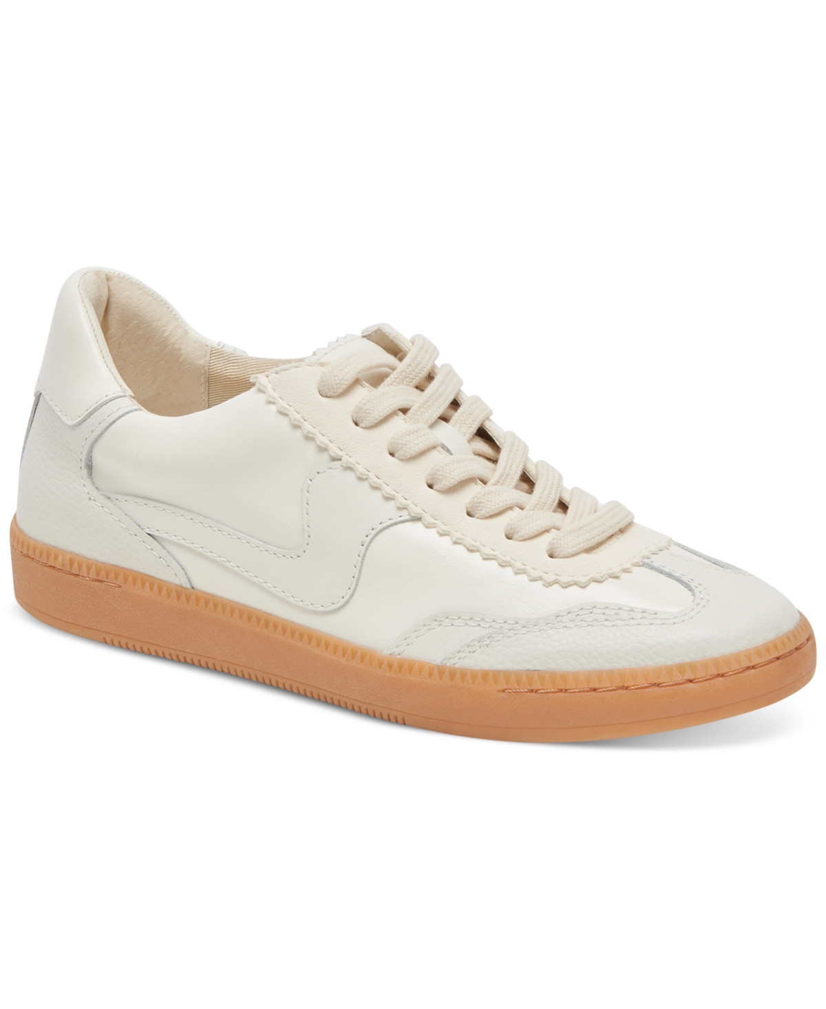 Dolce Vita Women's Notice Low-Profile Lace-Up Sneakers - White Leather | Macy's