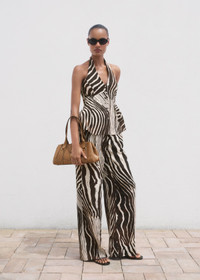Click for more info about Zebra-print linen vest