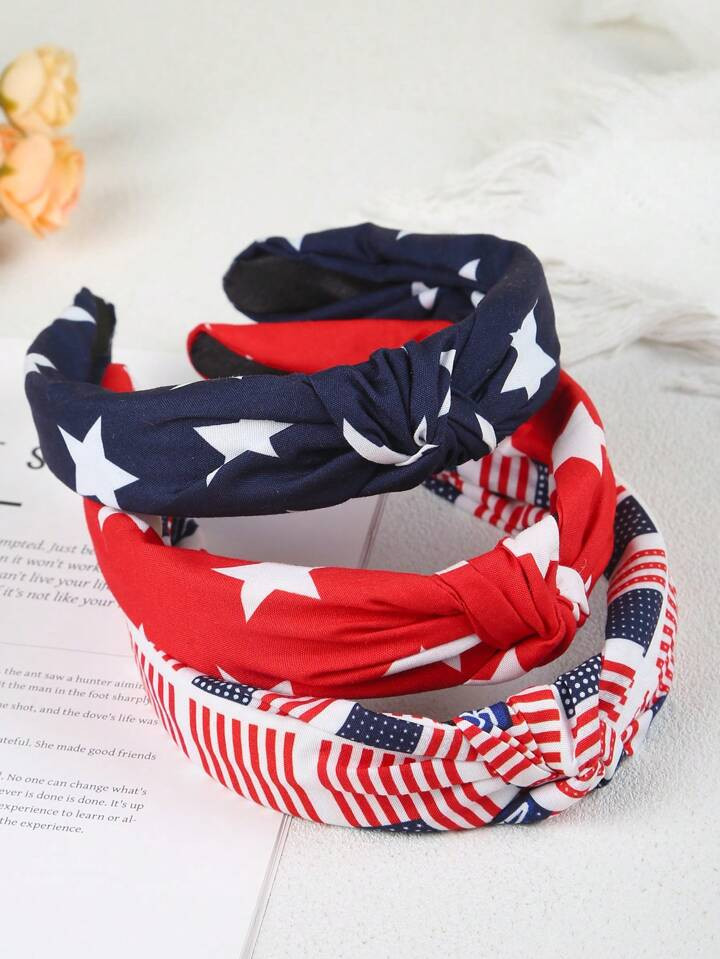 1pc Patriotic Knot Headband - Fashionable Knot Design - Perfect For July 4th Celebration | SHEIN