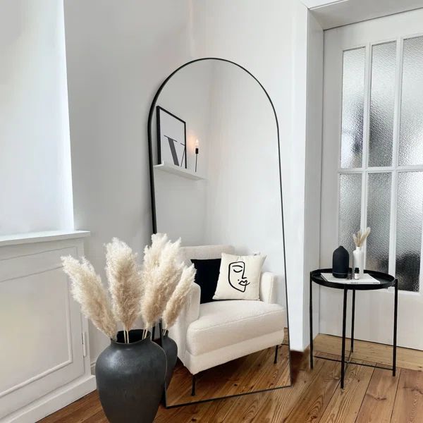 64In Arch Wood Full Length Mirror, Floor Mirror and Wall Mirror | Wayfair North America