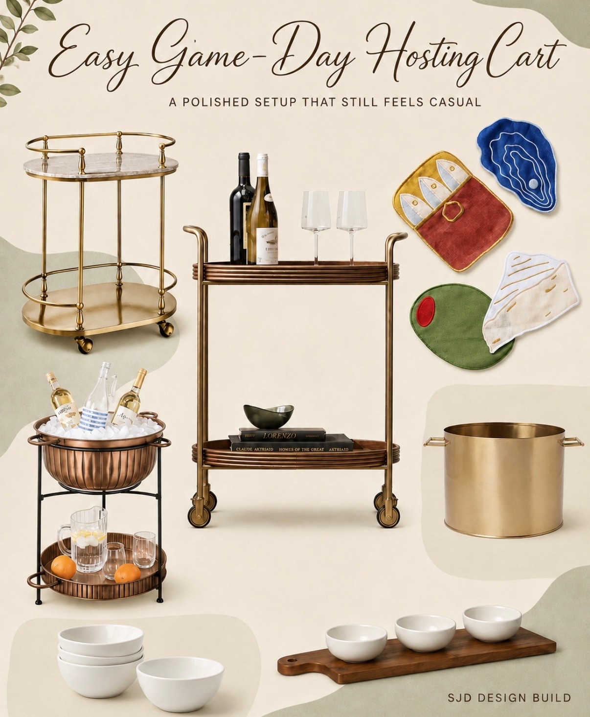 Game-day hosting doesn’t have to mean disposable everything. A beautiful serving cart, versatile snack bowls, a wood serving board and a beverage tub can create a setup that feels polished while still being completely casual.

These pieces work long after football season, making them smart additions to your entertaining collection.

Shop the complete game-day hosting edit through our LTK before kickoff!

#SJDDesignBuild #GameDayHosting #EntertainingAtHome #DesignerFinds #barrroom

#LTKHome #LTKSeasonal #LTKfoodie