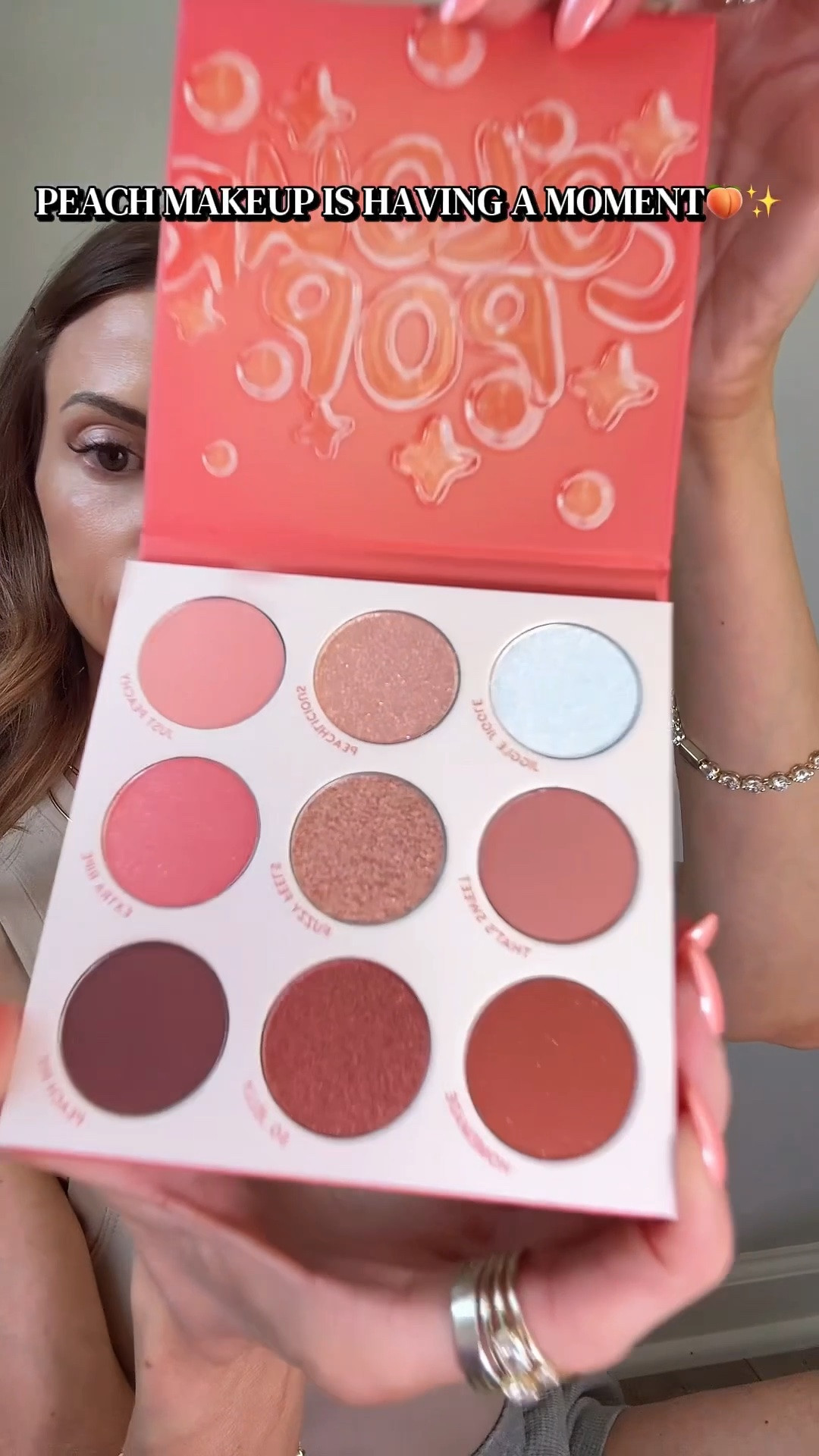Peach is having a moment this summer! Sharing this Brand New Peach Jelly Eyeshadow Palette by Colourpop! I’m also wearing the liquid blush in Peach Perfect and the fresh kiss glossy lip balm in shade sheer peach with gold sparkle (both are also Colourpop).

#LTKBeauty #LTKSeasonal #LTKgrwm
