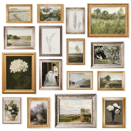 97 Decor Vintage Wall Art Prints - 16 Pcs French Country Decor, Vintage Posters For Room Aesthetic Pictures, Vintage Prints For Wall Decorations, Landscape Painting Gallery Wall Art For Bedroom (UNFRAMED) | Amazon (US)