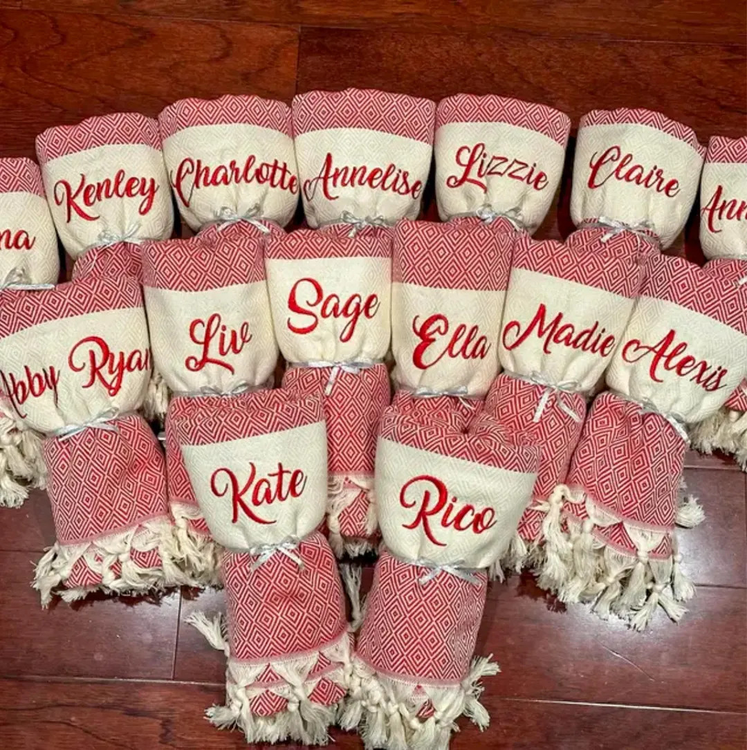 Personalized Beach Towel Gift, 40''x70'' Bachelorette Towel, Personalized Gift, Beach Bridal Part... | Etsy (US)