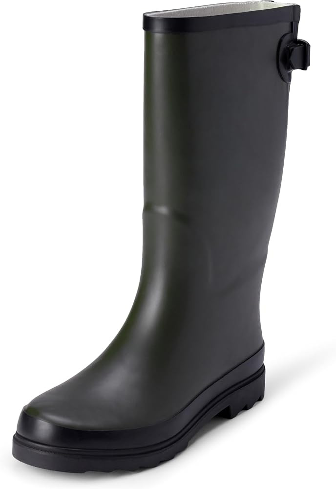 Amazon Essentials Women's Waterproof Tall Rain Boot with Adjustable Buckle | Amazon (US)
