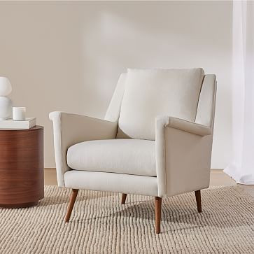Carlo Mid-Century Chair - Wood Legs | West Elm (US)