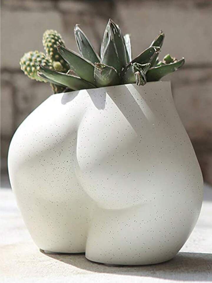 1pc ABS Flower Planter, Creative Body Design Flower Pot For Household And Garden | SHEIN