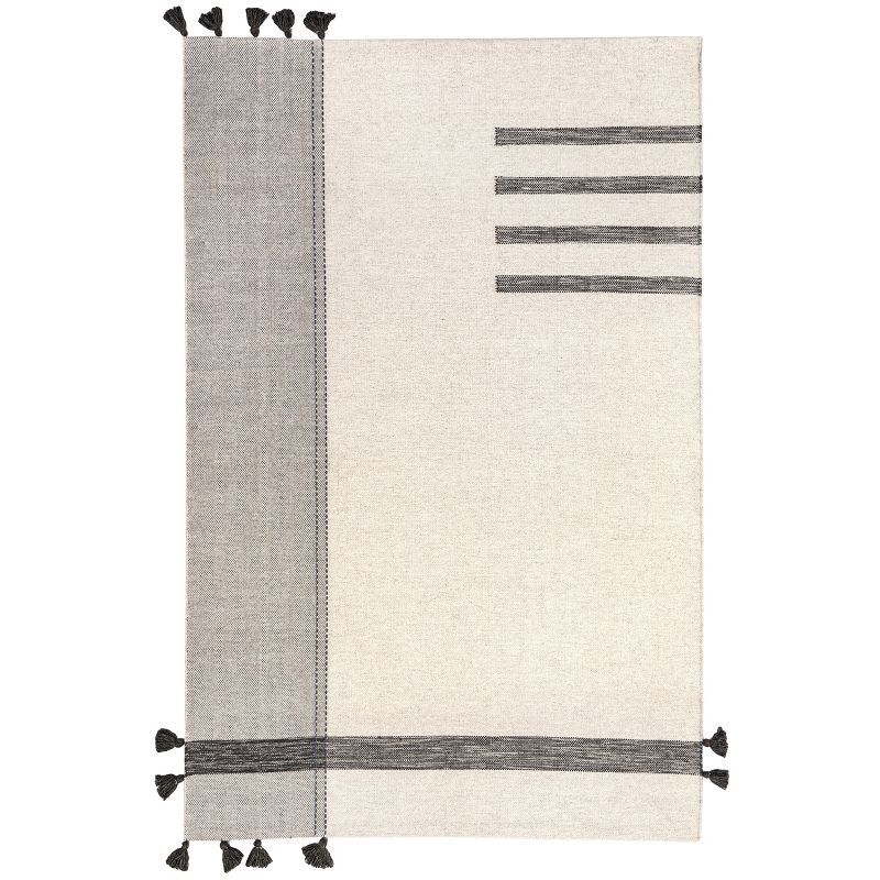 nuLOOM Loreta Simple Stripe Wool Tassel Area Rug | Target