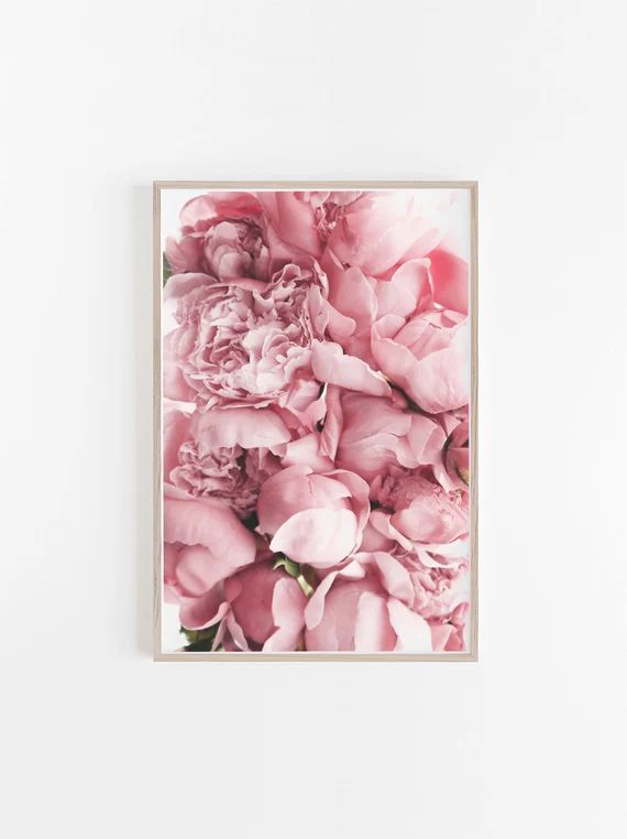 Peony Print,Peonies Print,Wall Decor,Pink Wall Art,Pink Peony Print,Digital Download,Pink Flower Pri | Etsy (US)