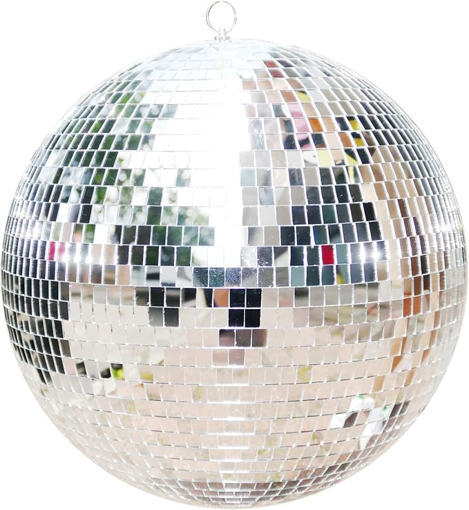 Large Disco Ball,Disco Ball,16 inch Mirror Ball Hanging Disco Ball for DJ Club Stage Bar Party We... | Amazon (US)