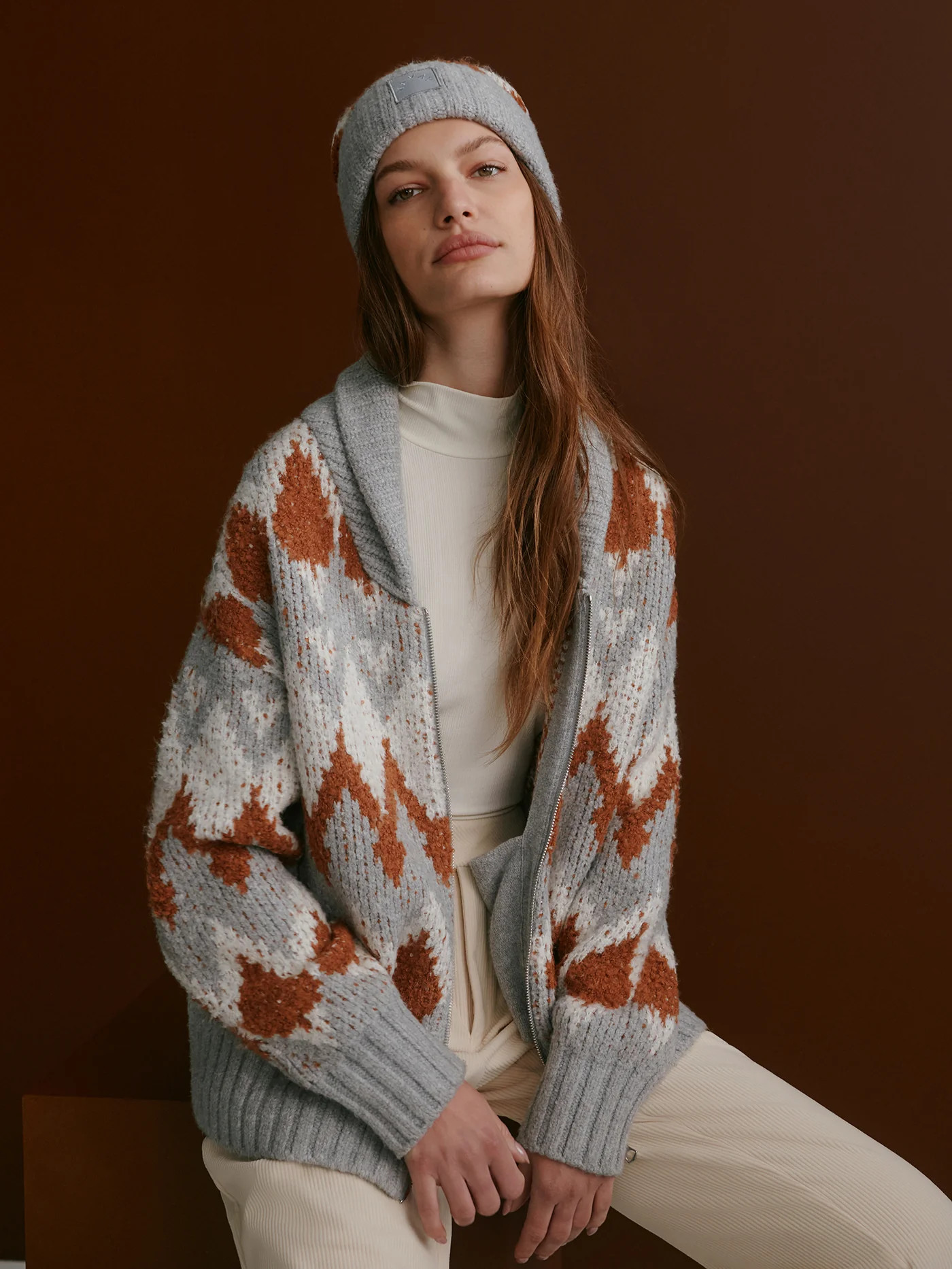 Brockley Jacquard Knit Jacket | Varley US