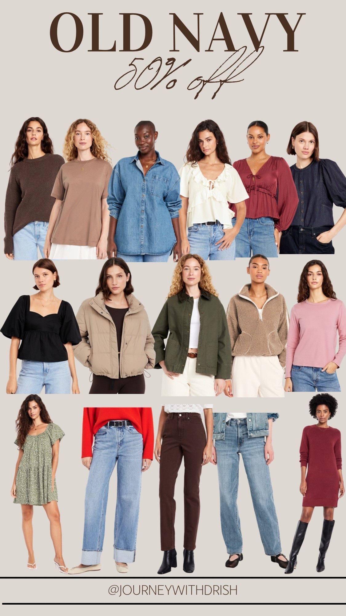 Old navy 50% off sale! All items are $30 and under!! 

#LTKStyleTip #LTKSaleAlert #LTKFindsUnder50