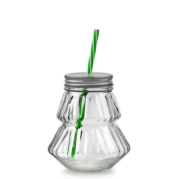 Holiday Time 24 Oz Clear Glass Christmas Tree Beverage Sipper - Walmart.com | Walmart (US)
