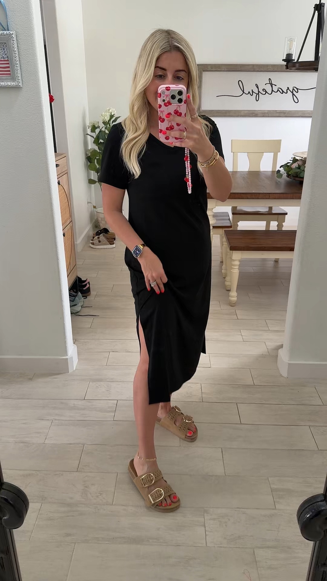 Comfy cute T-shirt dress on sale! Small
Sandals so comfy and tts! 


#LTKootd #LTKSaleAlert