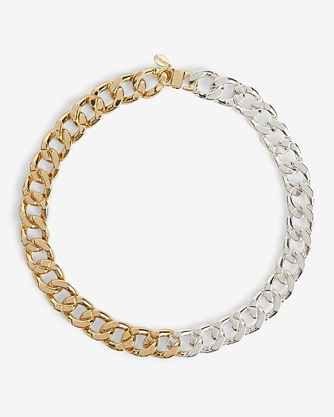 Two-Toned Chain Necklace | Express