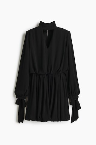 H & M - Bow-Detail Dress - Black | H&M (US + CA)