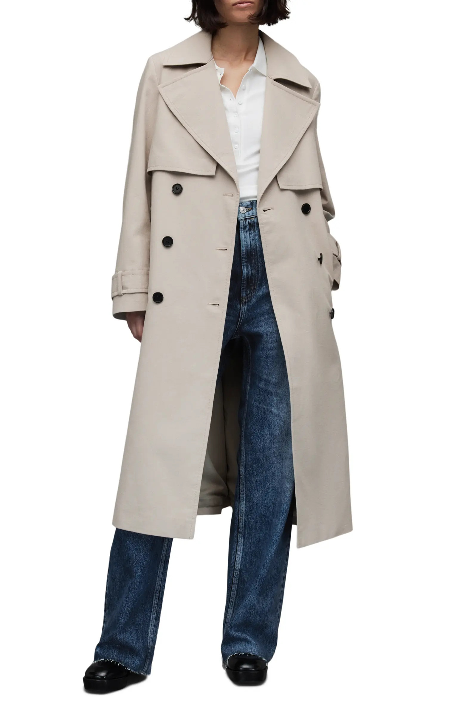 AllSaints Mixie Leo Trench Coat | Nordstrom | Nordstrom