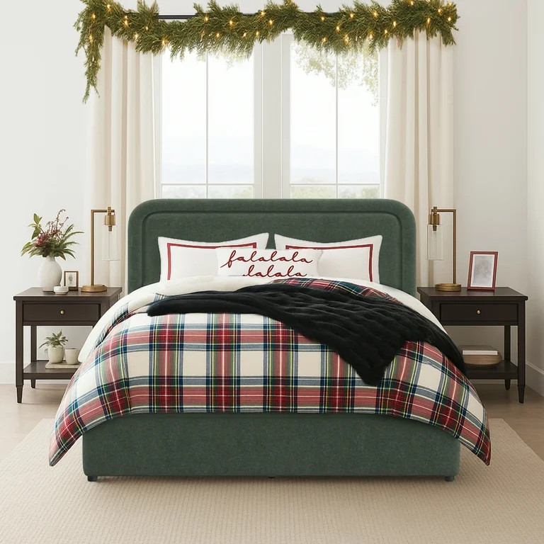 Better Homes & Gardens Juliet Queen Platform Bed, Olive Mohair | Walmart (US)