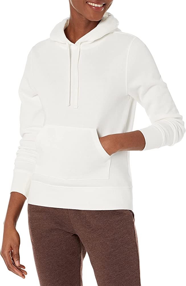 Amazon.com: Amazon Essentials Women's Fleece Pullover Hoodie (Available in Plus Size), White, X-S... | Amazon (US)