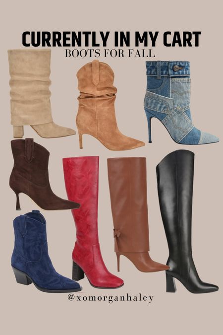 Fall booties and wide calf boots in my cart!! 

#LTKplussize #LTKshoecrush #LTKstyletip