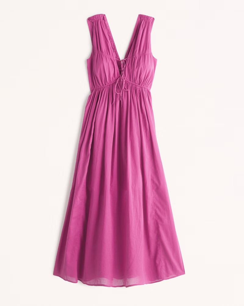 Tank Tie-Front Maxi Dress | Abercrombie & Fitch (US)