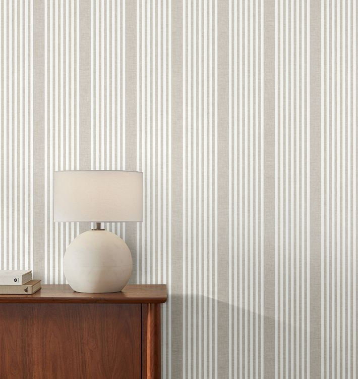 French Linen Stripe York Wallpaper | Rejuvenation
