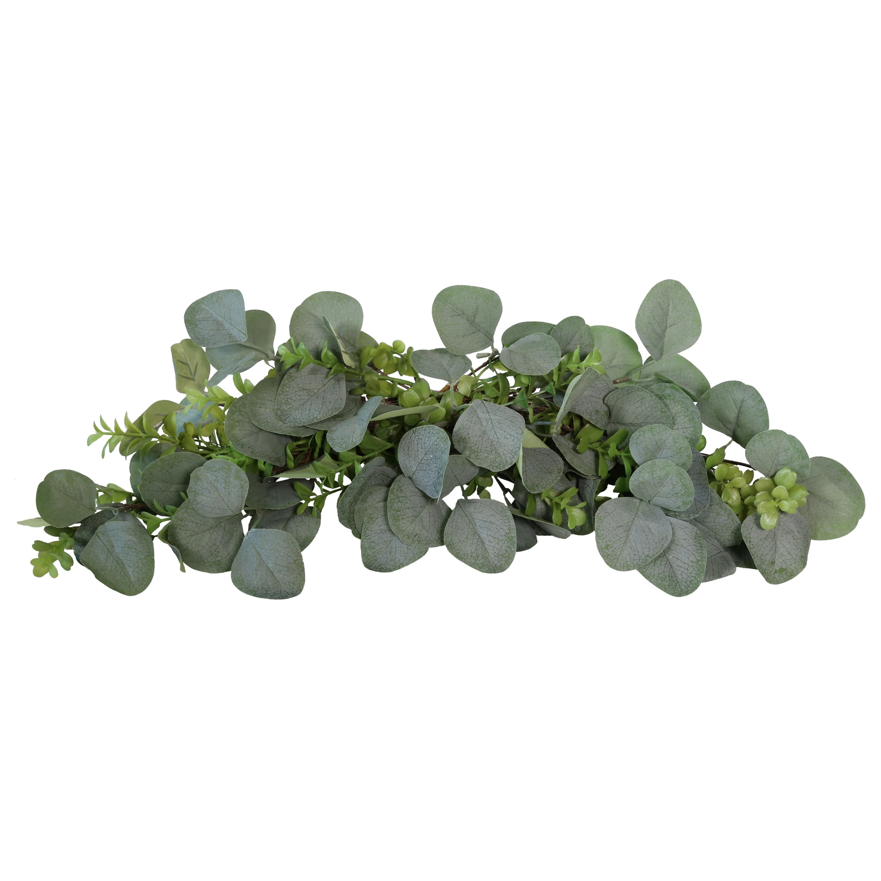 Mainstays Artificial Silk Eucalyptus Swag, Green, 22" (L) x 6" (W) - Walmart.com | Walmart (US)