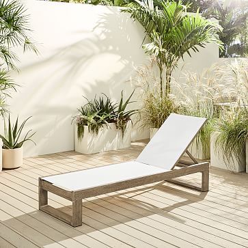 Portside Outdoor Textilene Lounger | West Elm (US)