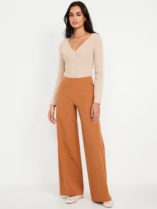 High-Waisted Pull-On Pixie Super Wide-Leg Pants | Old Navy (US)