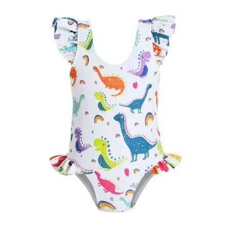 Younger Tree Baby Girl One Piece Swimsuit Toddler Sleeveless Beach Bikini Bathing Suit Swimwear for 3-4T | Walmart (US)