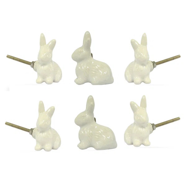 Rabbit Oversized 1.6" Length Novelty Knob Multipack | Wayfair North America