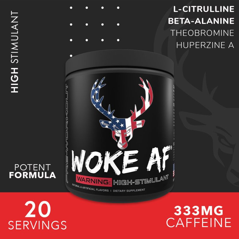 Bucked Up Woke Af Pre-Workout Powder, Increase Energy, Rocket Pop,  333mg Caffeine, 20 Servings | Walmart (US)