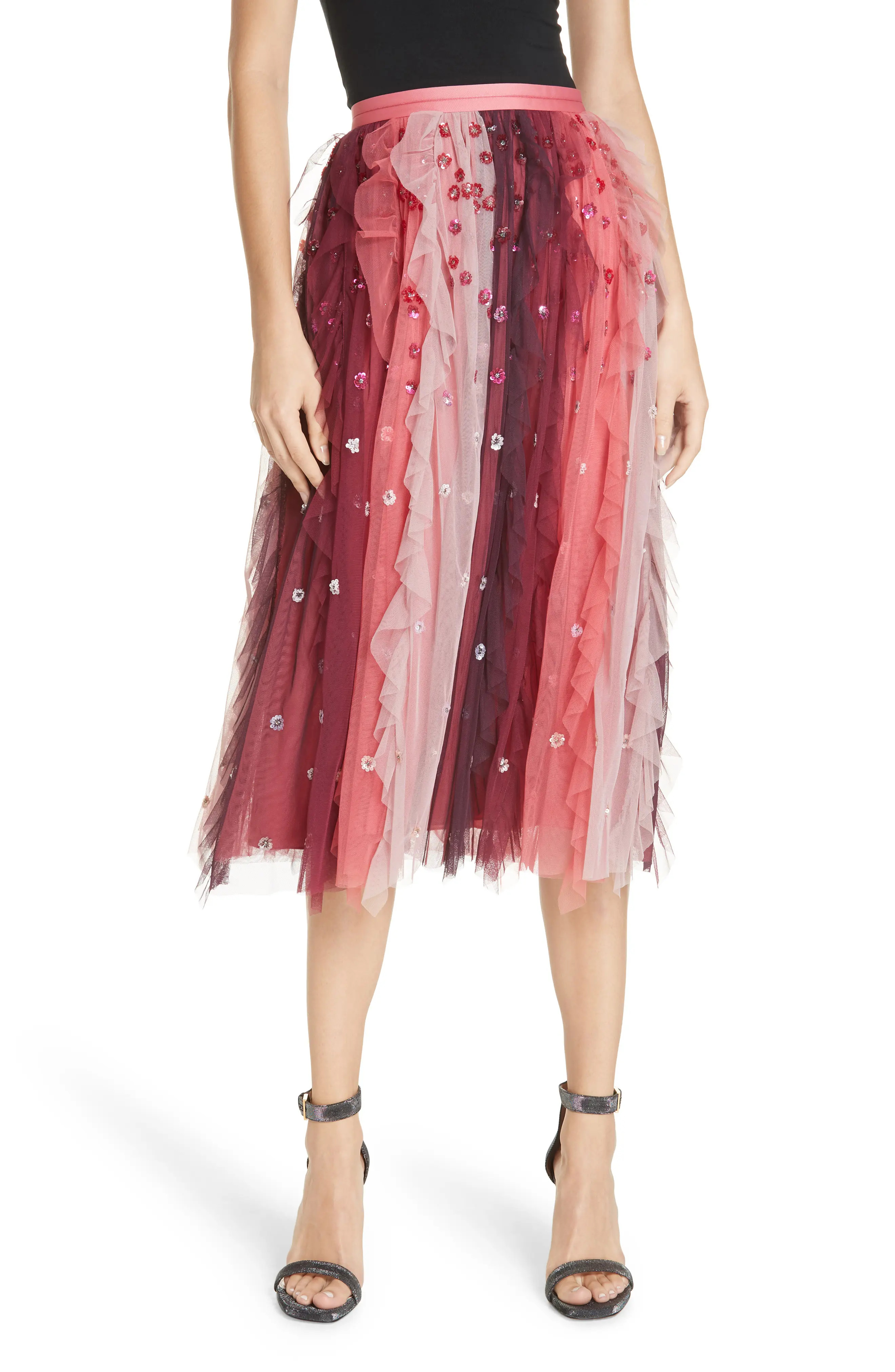 Needle & Thread Rainbow Midi Skirt | Nordstrom