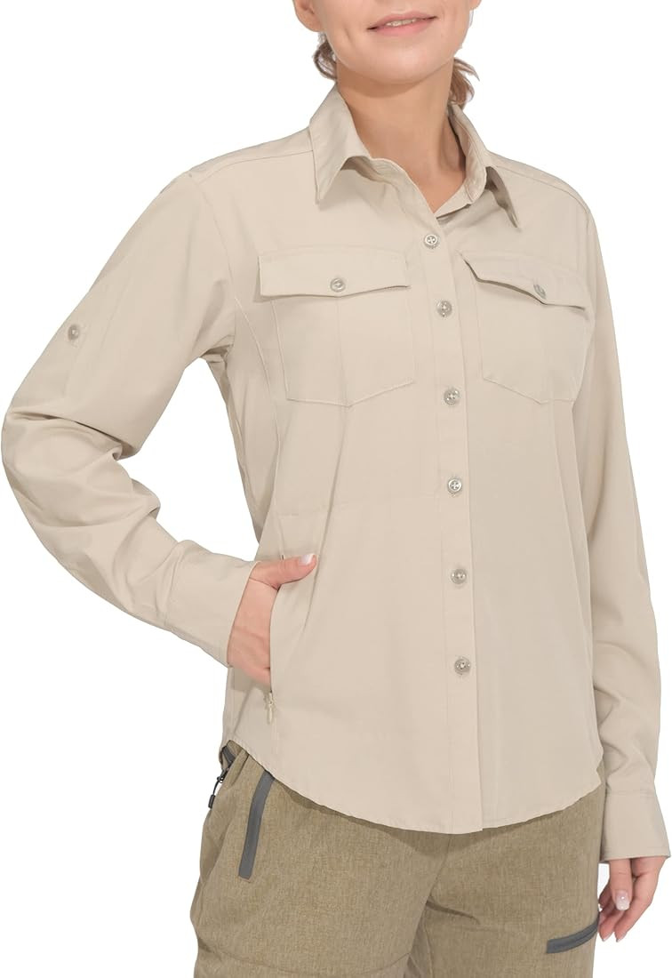 Little Donkey Andy Women's Stretch Quick Dry UPF50+ Long Sleeve Shirt for Hiking, Travel, Camping | Amazon (US)