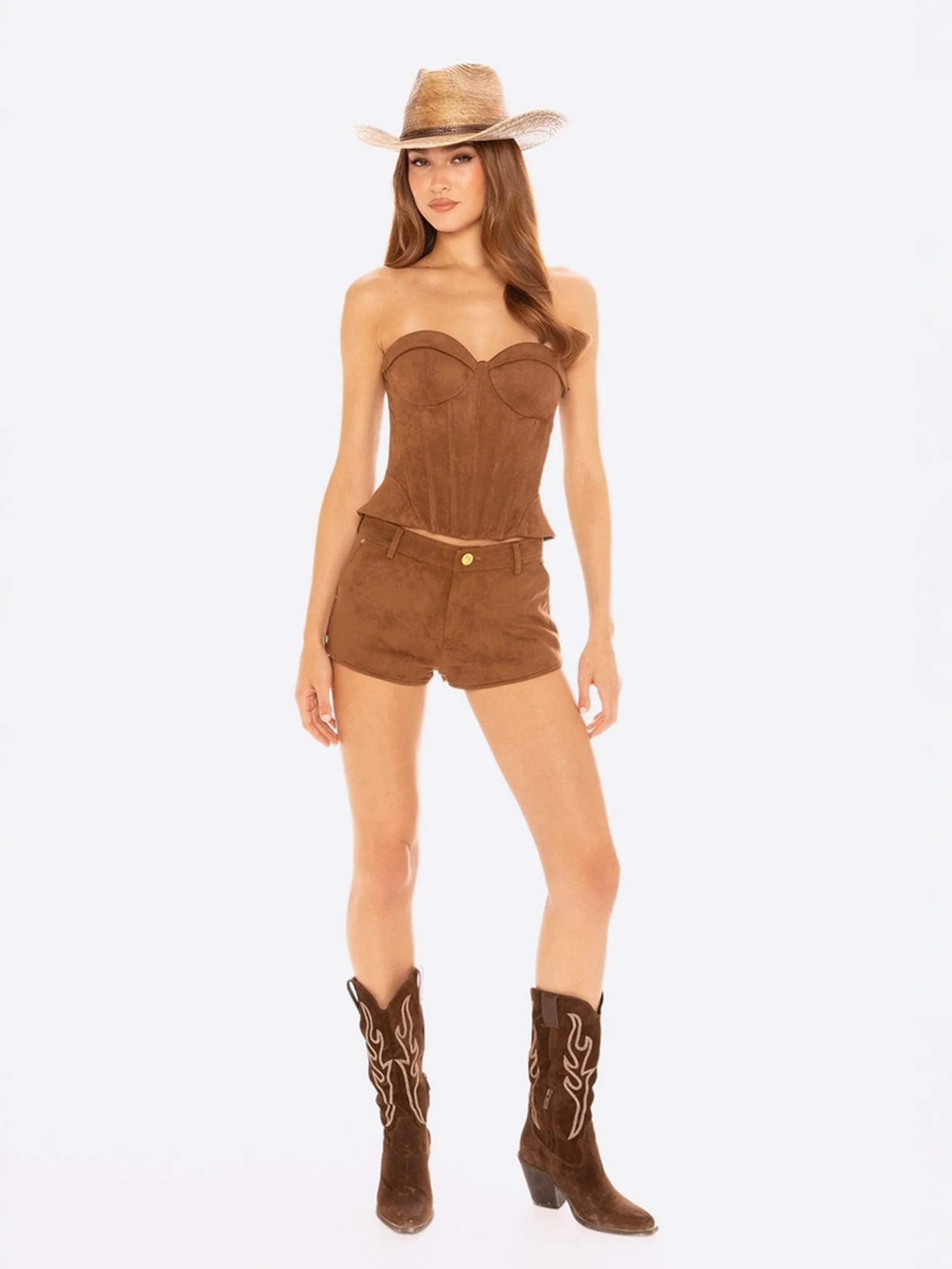 Sienna Suede Shorts (Brown) | Nana Jacqueline