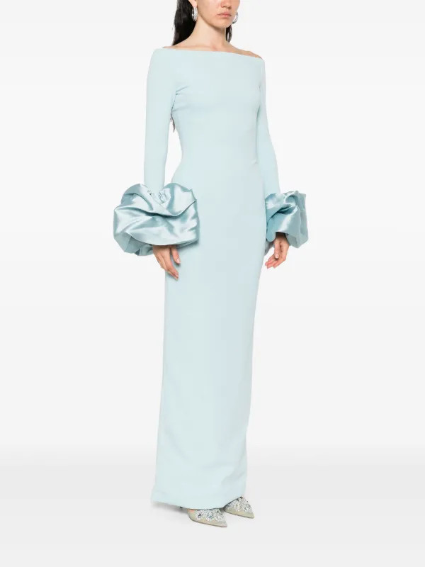 Solace London Talia Gown | Blue | FARFETCH | Farfetch Global