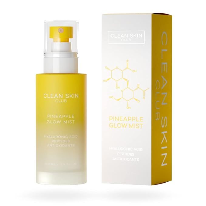 Clean Skin Club Pineapple Glow Mist | Hyaluronic Acid + Peptides | Papaya + Coconut Extracts | Hy... | Amazon (US)