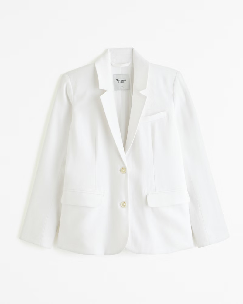 Linen-Blend Blazer | Abercrombie & Fitch (US)